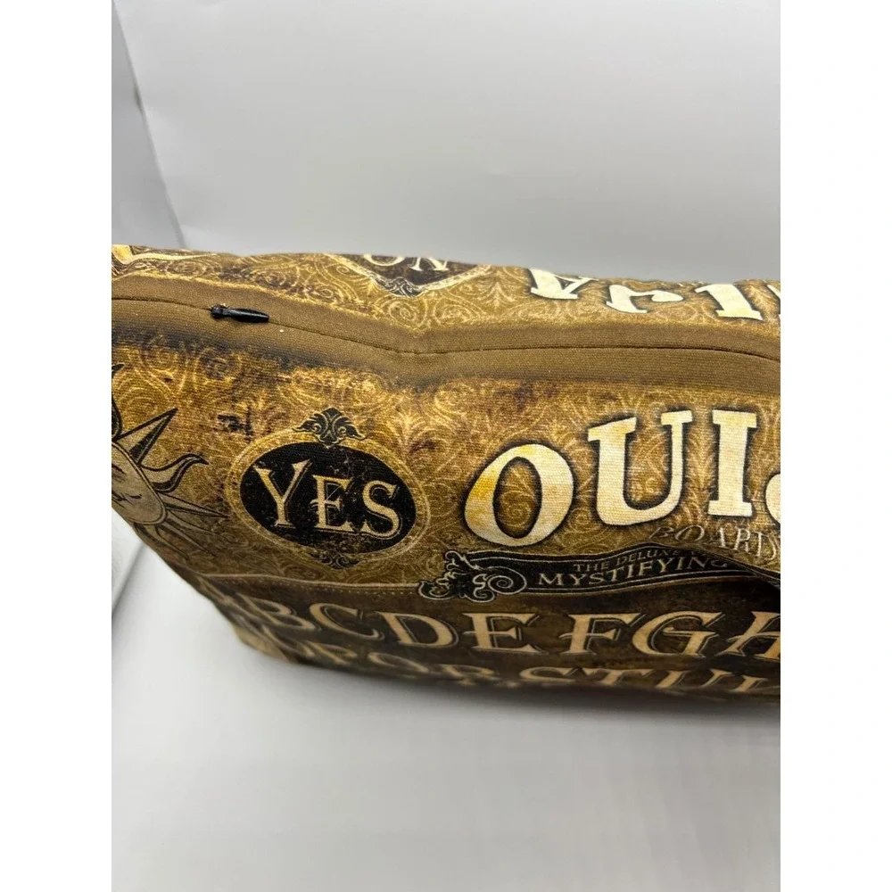 Ouija Board Mystifying Oracle Pillow Gothic Dark Academia Front Back Printed
